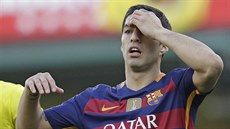 JÁ BLBEC... Útoník Barcelony Luis Suárez lituje spálené ance proti...