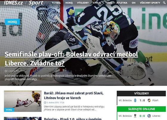 Sportovní homepage