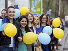 Ukrajintí studenti manifestovali v Kyjev podporu dohod s Evropskou unií (5....