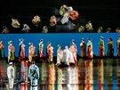 Scéna z Pucciniho Madama Butterfly v Metropolitní opee