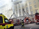 V budov ruského ministerstva obrany v centru Moskvy vypukl poár (3. dubna...