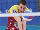 Liberecký volejbalista Jan Galabov v semifinále s Karlovarskem.