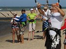 Zbyn�k Jan��k v brazilsk�m Cumbuco provozuje vlastn� kiteboardingovou �kolu....