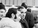 Charles Aznavour po píletu do Prahy 24. íjna 1969
