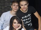 Nela Boudová a její synové Andrej a Dalibor