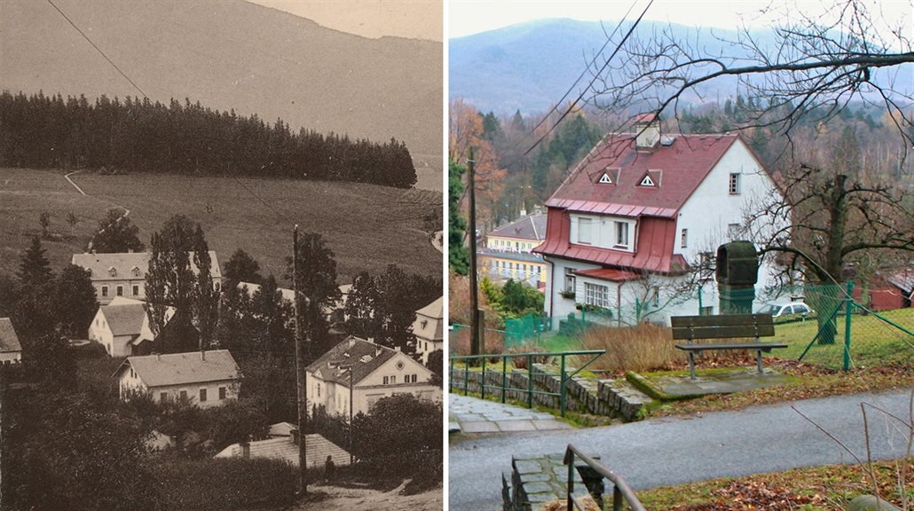 Lázn� Libverda na aktuálním snímku a v roce 1891