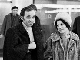 Charles Aznavour po píletu do Prahy 24. íjna 1969