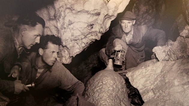 Jejich objev je svzn s tbou dolomitu v mstnm lomu. V roce 1947 byla nastelen prvn vt puklina a o deset let pozdji se jeskym povedlo proniknout do vtch volnch prostor Starch jeskyn.