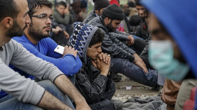 Uprchlci u Idomeni (4. dubna 2016)