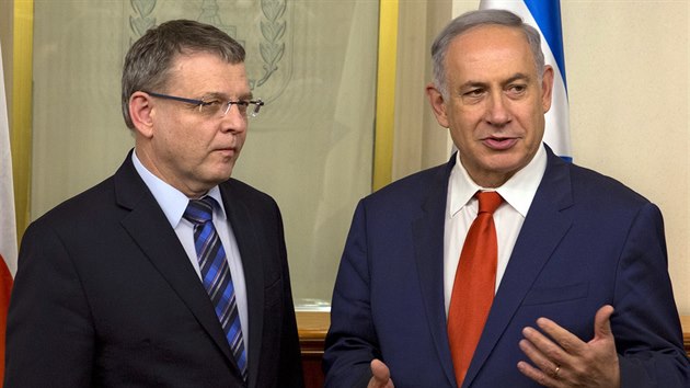 Ministr zahrani Lubomr Zaorlek s izraelskm premirem Benjaminem Netanjahuem (4. dubna 2016).