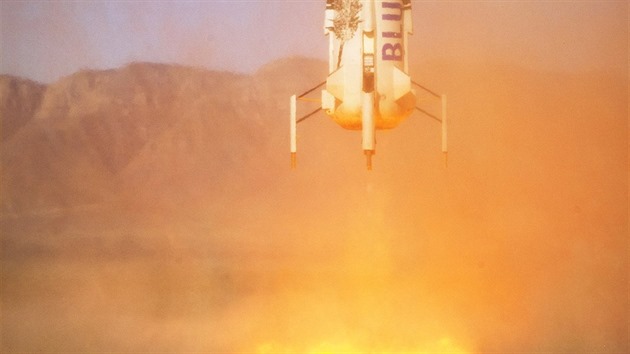 Raketa New Shepard spolenosti Blue Origin potet v ad spn vzltla a pistla.