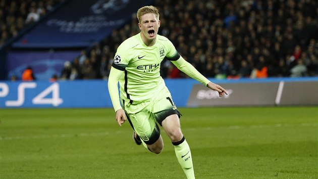 VEDEME! Kevin De Bruyne z Manchesteru City se raduje z glu na hiti PSG.