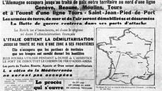 erven 1940. Francouzské noviny ohlaují podmínky pímí s Nmci.