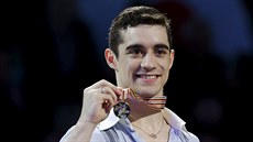 Javier Fernández se zlatou medailí na mistrovství svta v Bostonu.