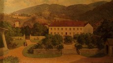 Obrazy Aloise Bubáka na zámku v Trmicích.