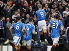 JE TO TAM! Kenny Miller, útoník Glasgow Rangers, slaví gól v zápase s Celtikem.