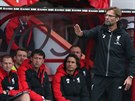 Trenér Liverpoolu Jürgen Klopp bhem utkání anglické ligy proti  Bournemouthu.