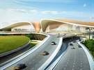 Návrh letitního terminálu v Pekingu z pera slavné architektky iráckého pvodu...