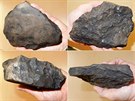 Detailní pohled na nejvtí nalezený meteorit Stubenberg (1 320 g) ze ty...