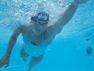 Mistryn Evropy v krátkém bazénu Simona Baumrtová trénuje doma v bazénu s...