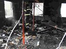 Spáleniště chalupy v Hrošce na Rychnovsku, kde v dubnu 2015 uhořela žena.