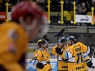 Radost litvínovských hokejist v utkání s Jihlavou