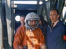 Také tato fotografie podléhala dlouhá desetiletí písnému utajování. Gagarin...