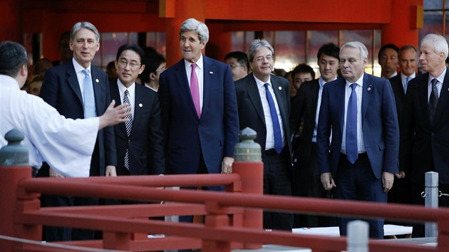 John Kerry bhem nvtvy Japonska (10. duben 2016)