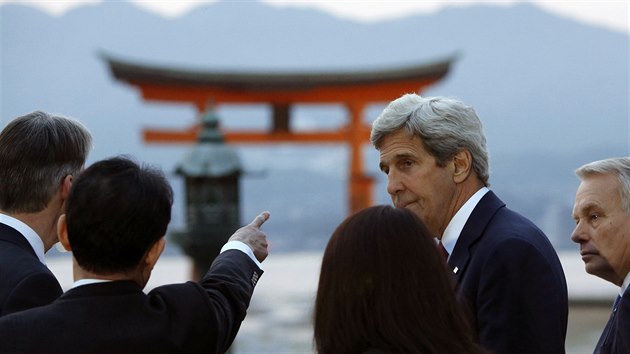 John Kerry bhem nvtvy Japonska (10. duben 2016)