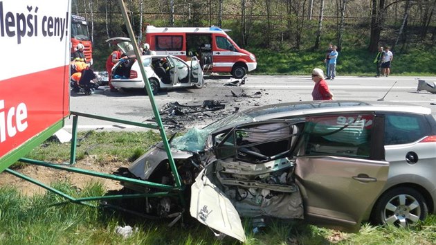 Nehoda u Boršova nad Vltavou.