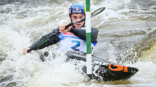 Vavinec Hradilek bhem kvalifikace vodnch slalom