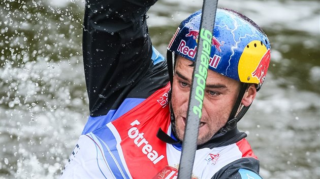 Vavinec Hradilek bhem kvalifikace vodnch slalom