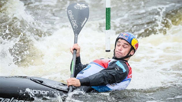 Vavinec Hradilek bhem kvalifikace vodnch slalom