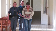 V�ra Veselá, ob�alovaná z pokusu vra�dy svého partnera, p�ichází k M�stskému...