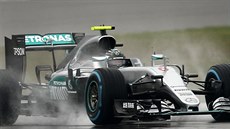 Nico Rosberg z Mercedesu v kvalifikaci Velké ceny Číny.