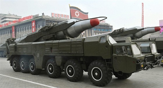 Rakety Masudan severokorejský reim pravideln ukazuje na vojenských...