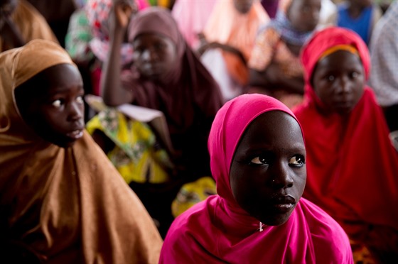 Nigerijské děti, které se zachránily před teroristickou organizací Boko Haram,...