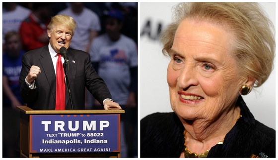 Americký prezident Donald Trump a bývalá ministryně zahraničí Madeleine Albrightová