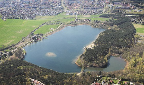 Velký bolevecký rybník a sídlit v Plzni - Bolevci.