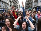 Protesty student a zamstnanc v Marseille (28. dubna 2016)