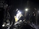 Pi náletu syrského letectva byla v noci na tvrtek v severosyrském mst...