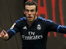 VÍTZNÁ TREFA. Gareth Bale, kídlo Realu Madrid, oslavuje svj gól na hiti...