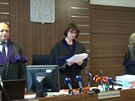 Pedsedkyn senátu Blanka Bedichová vyhlauje rozsudek nad studentem Igorem...