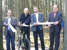 Nov� otev�en� trasa singletrail cyklostezky na Blanensku. Pod�vejte se