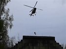 Letečtí záchranáři cvičili v Českých Budějovicích