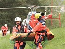 Letecká záchranná služba Jihočeského kraje cvičila na českobudějovickém letišti...