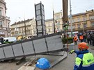 Demontá plzeského pomníku Díky, Ameriko! (23. 4. 2016)