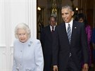 Americký prezident Barack Obama s chotí piletli do britského Windsoru oslavit...