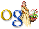 Doodle z roku 2009 u příležitosti 189. výročí narození Boženy Němcové