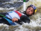 Vavinec Hradilek bhem kvalifikace vodních slalomá v praské Troji